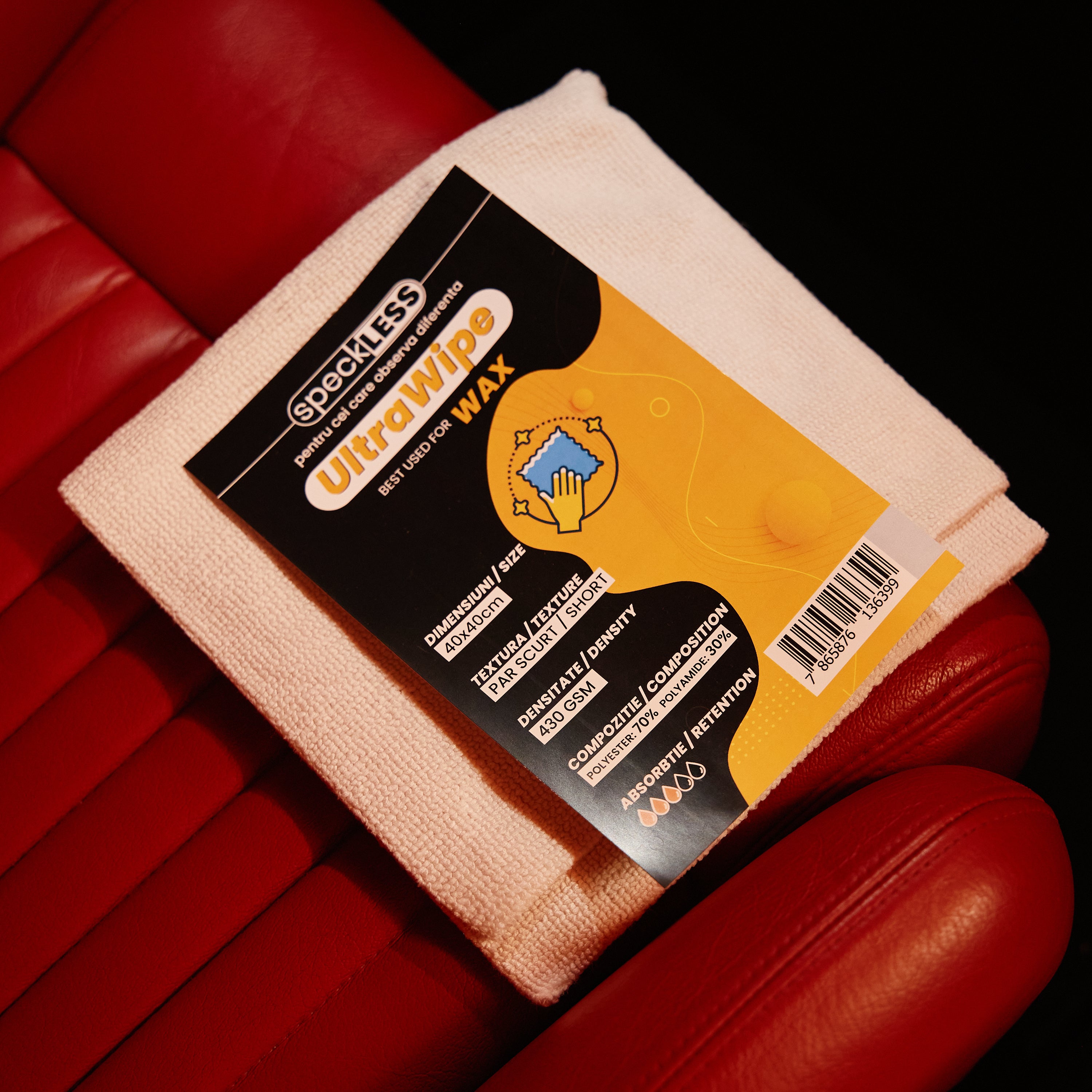 Laveta Microfibra speckLESS UltraWipe, 430GSM, 40x40cm