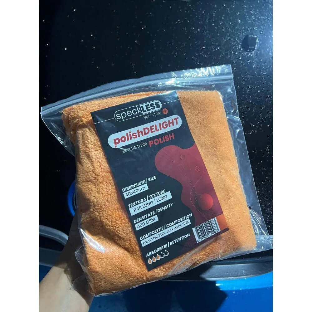 Laveta Microfibra fara Margini speckLESS polish DELIGHT, 450 GSM, 40x40cm